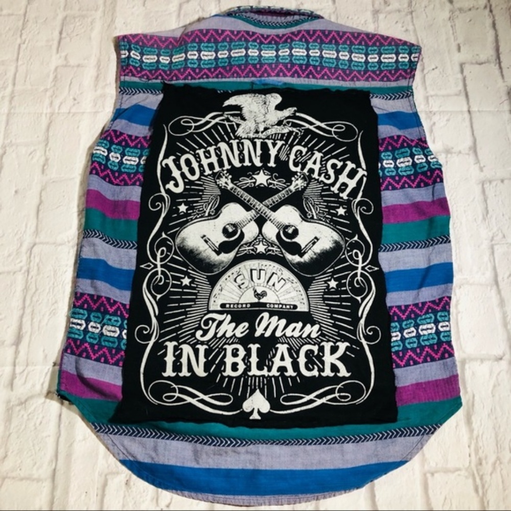 Johnny Cash “Man in Black” Custom Rock Band Vest